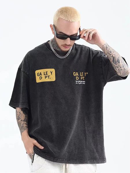 

new galleries tee depts t shirts mens designer fashion short sleeves cottons tees letters print high street luxurys women leisure size s-xl, White;black
