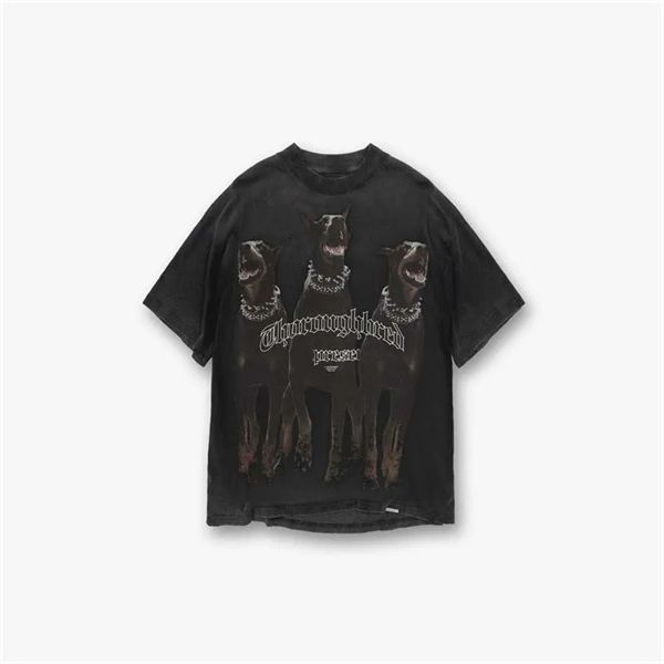

22ss owners club dog t shirt high street tee spring summer fashion skateboard men women tshirt xl, White;black