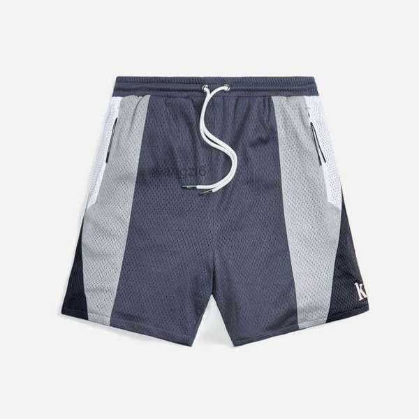 

embroidery kith shorts mesh breathable zipper pockets 8t2x, White;black