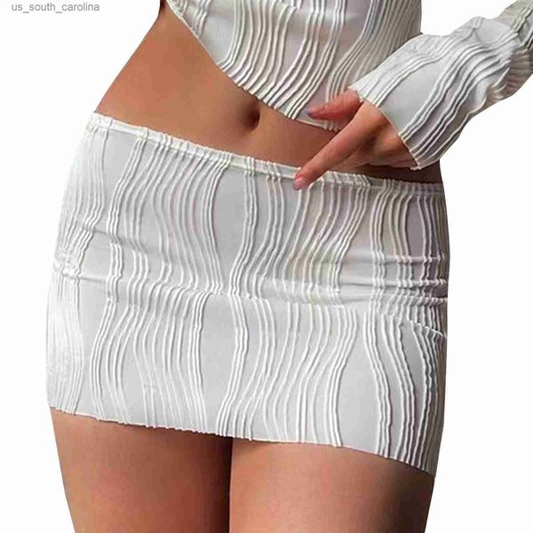 

skirts women solid skirt fashion thin elastic waist short skirt shorts skirt pleated mini skirt long jean skirt l230522, Black