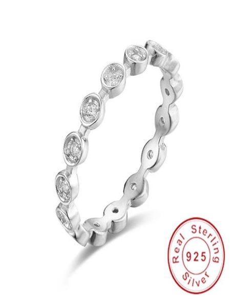 

solid 925 sterling silver ring alluring brilliant marquise stackable finger rings with clear cz original fine jewelry4213956, Slivery;golden