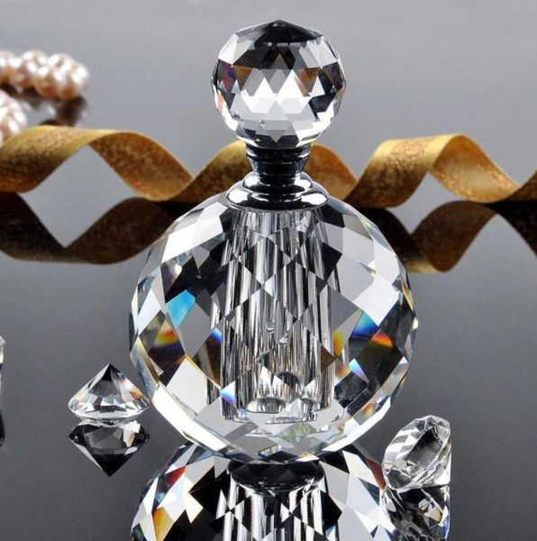 

clear 10ml crystal glass perfume bottle empty refillable scent bottle gift box for wedding gift women favor p0111005912