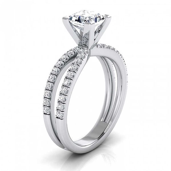 

band rings huitan luxury solitaire band women engagement rings brilliant cz delicate proposal ring for girlfriend simple classic jewelry aa2, Silver