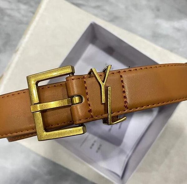 

belt for women genuine leather 3.0cm width men designer belts y buckle cnosme womens waistband cintura ceintures with box, Black;brown