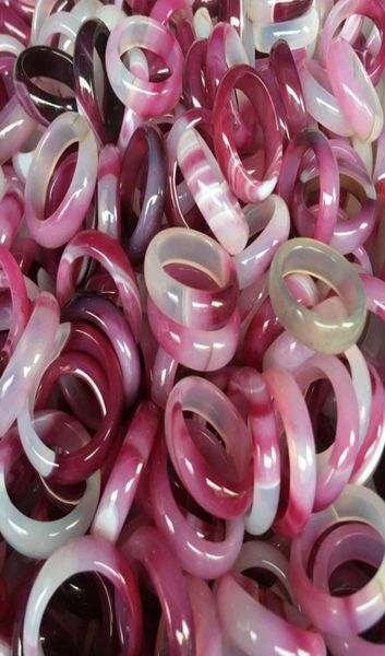 

natural agate circle code pink agate ring de livery01231823745, Silver