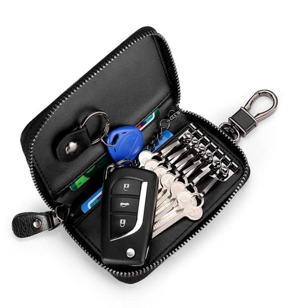 

hbp mini card bag keychain men women key holder organizer pouch cow split car wallet2723005, Red;blue