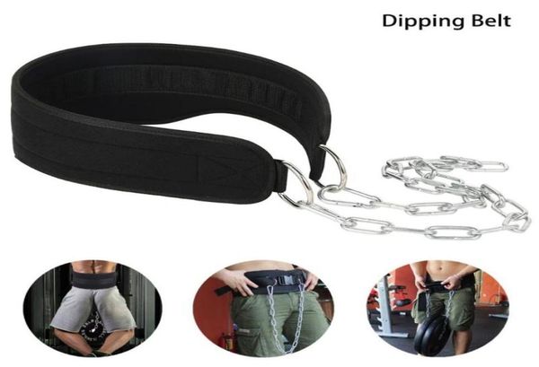 

gym dumbbells weight lifting belt with chain dipping belt strength power exercise barbell fitness bodybuilding gym6167521