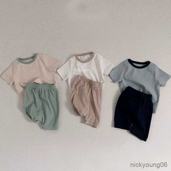 

clothing sets 2023 new baby short sleeve shirt and shorts 2pcs suit summer infant cotton breathable clothes set loose girl outfits, White