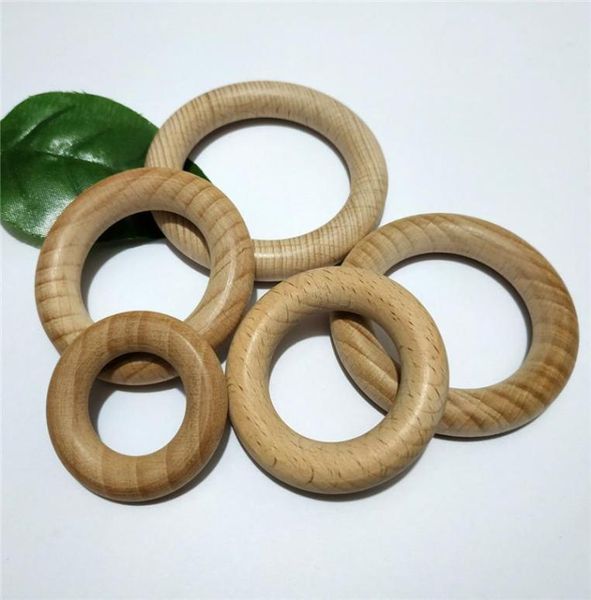 

nature beech wooden ring teether 40mm wood ring baby infants teething care product diy wooden teethers necklace7975304
