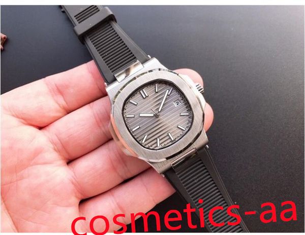 

multiple colour rubber strap mens 40mm designer watch transparent back automatic mechanical sport waterproof watch fashion sapphire glass wa, Slivery;brown