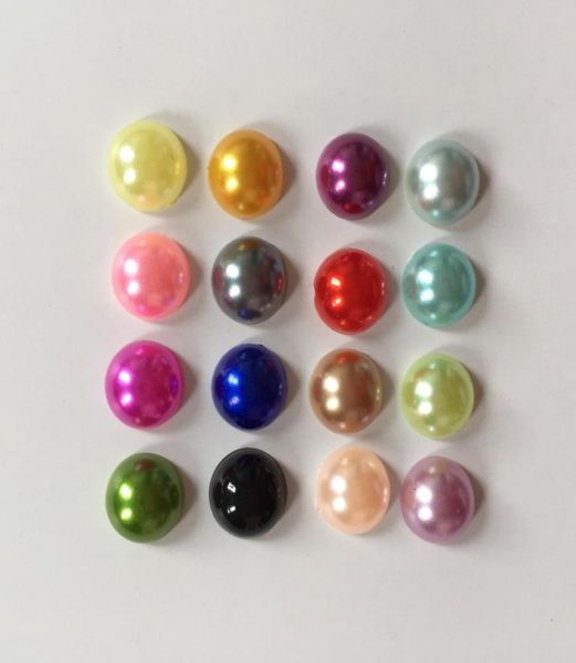 

half plastic pearl bead flat back scrapbook 8mm flatback beads gifts mix color diy wedding decoration b02a2904764, Silver