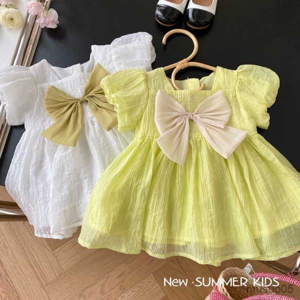 

girl's dresses girl's dress years old summer color contrast simple princess dress ropa girls clothes, Red;yellow