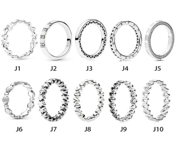 

new 100 925 sterling silver ring fit pandora love heart stars arrow infiniti knotted shell rings for european women wedding origi6006394