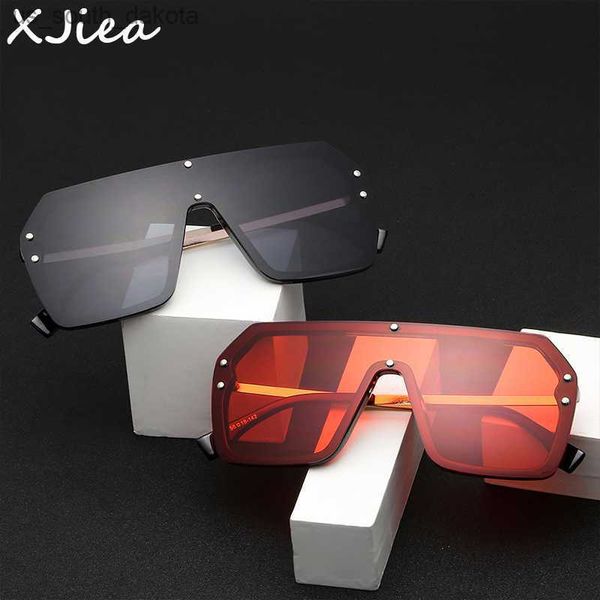 

sunglasses xjiea rimless sun glasses for women fashion 2022 oversize square man sunglass mirror gradient luxury brand driving oculos de sol, White;black