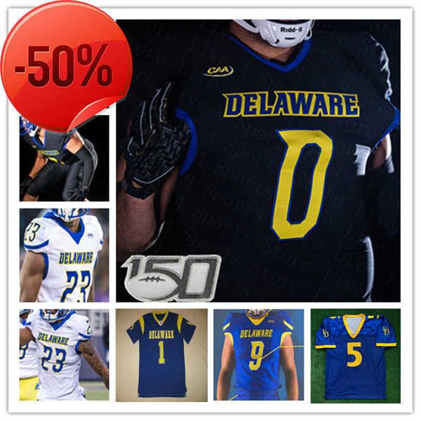 

ncaa college delaware blue hens football jerseys nolan henderson kyron cumby marcus yarns quincy watson khory spruill jourdan townsend thyri, Black;red