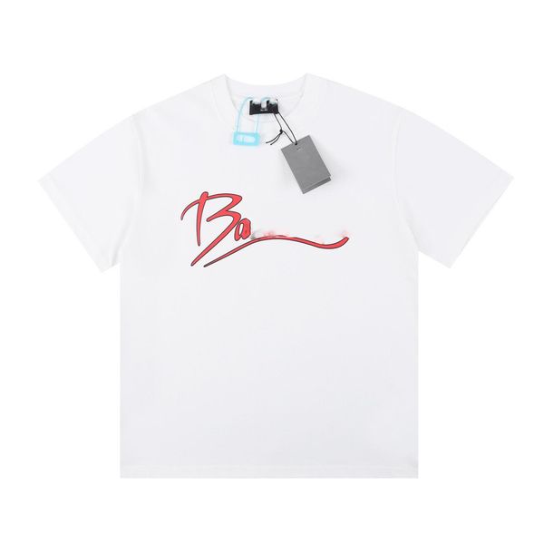 

2023 summer paris mens t-shirts designer tee luxury flocking letter tshirt t shirt classic fashion womens color short sleeve casual cotton t, White;black