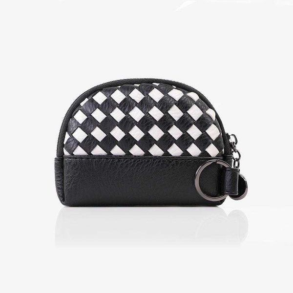 

wallet mini coin purse hand woven shell small handbag key bag, Red;black