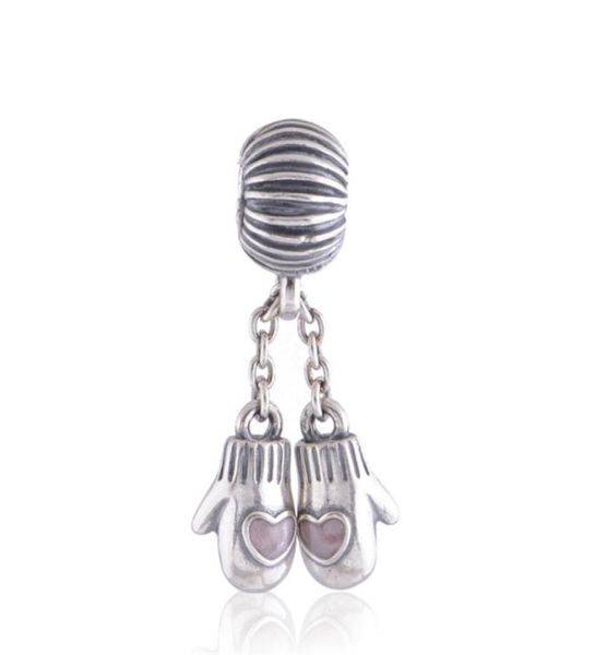 

genuine charms beads 925 sterling silver woollen mittens pendants fits original jewelry bracelets european style 791181en467171502, Bronze;silver