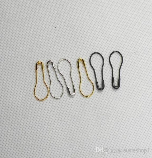 

1000 pcs bulb gourd pearshaped brass safety pins black silver gold bronze color9462451