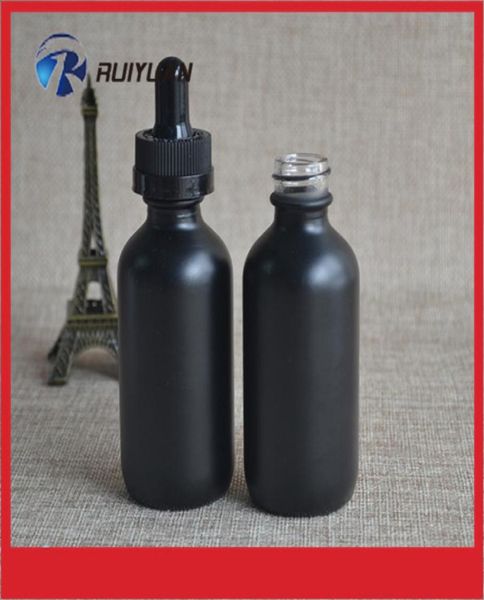 

wholes 60ml black glass dropper bottle for ejuice eliquid perfume 60 ml9683595