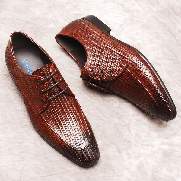 

mens dress shoes genuine leather mens oxford shoe black burgundy lace up square toe wedding formal shoes for men