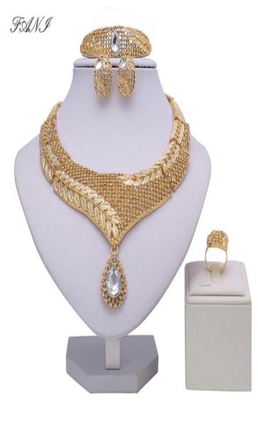 

earrings necklace fani exquisite dubai gold jewelry set whole nigerian wedding designer african beads woman costume9484780, Silver