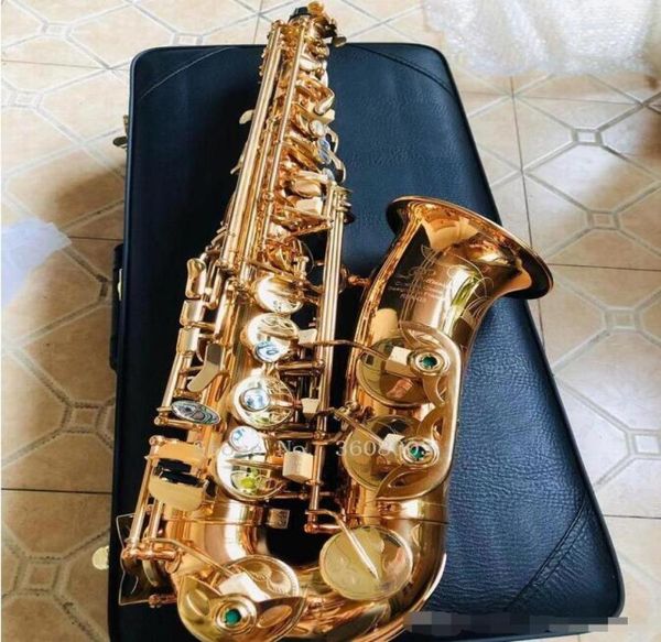 

brand rollinsax q3 alto e flat saxophone brass instruments electrophoresis gold alto saxophone with leather case1669261