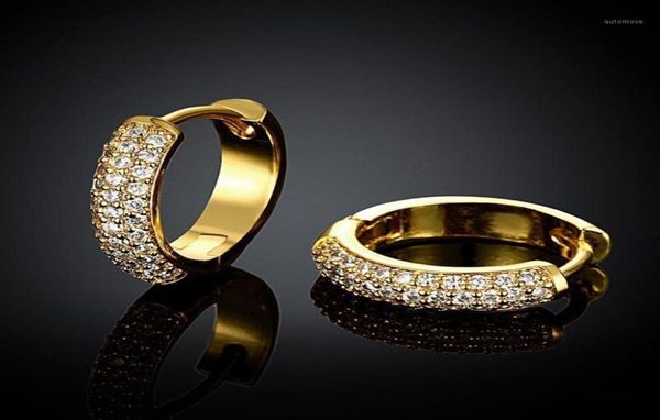 

women jewelry women accessories gold plating earrings fashion pendientes clear cz collections 19mm round circle earring150563056407984, Golden;silver