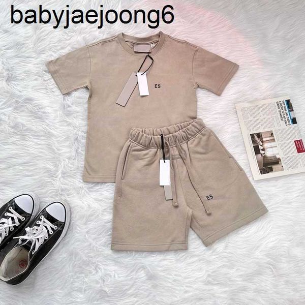 

kids clothes ess baby sets outdoor tee t-shirt boys girls short pants set childrens summer short sleeve suit size 130-160 w1vu#, White
