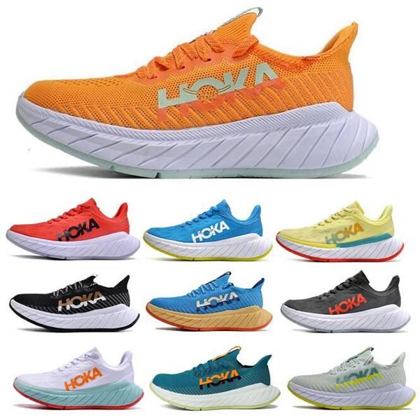 

hoka one carbon running shoes man women orange x3 cushioning long distance 2023 men women authentic trainers sneakers 5.5 - 12