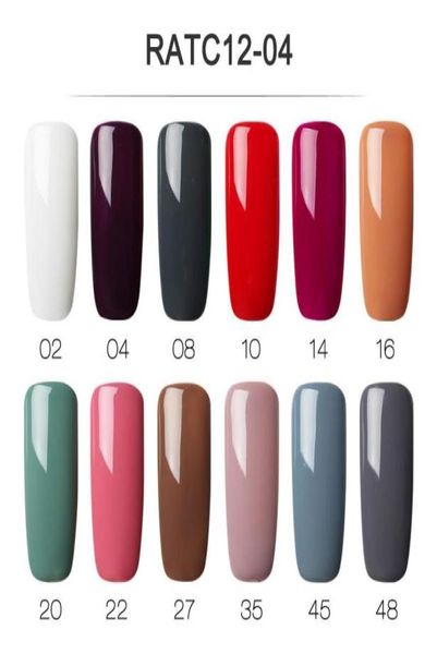 

varnish 12pcslot rosalind gel nail polish set for nails 7ml uv pure colors set semi permanent nails art for manicure set gel7049503, Red;pink