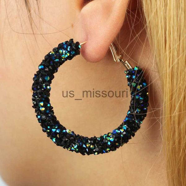 

stud new fashion hoop earrings for women color bling bling round geometric statement earrings jewelry for wedding party brincos j230529 j230, Golden;silver