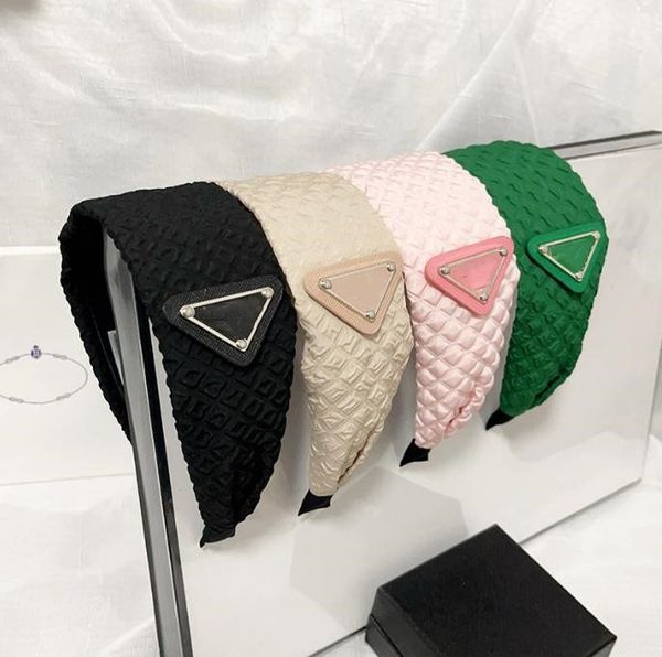 

designer korean fashion letters wide brim hair hoop candy color headband hair loop section simple design headwear high-end gift, Silver