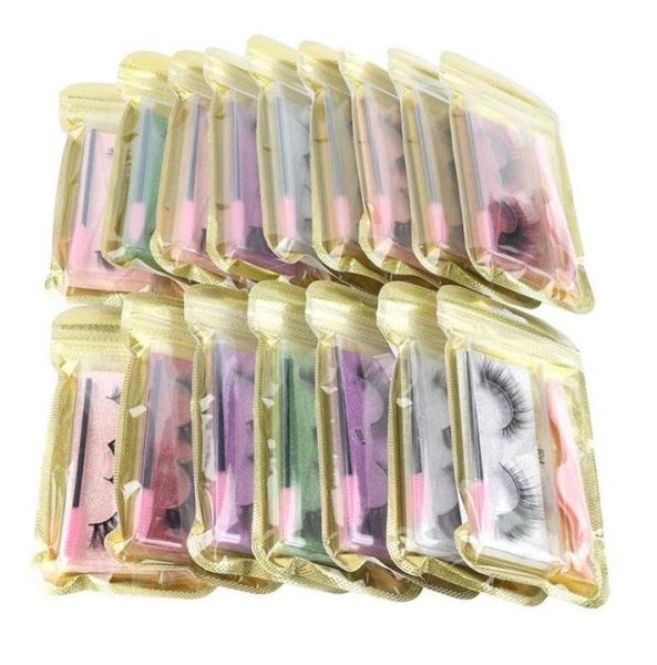

false eyelashes natural thick pair of mink hair material gift eyelash brush tweezers eye makeupfalse2190120