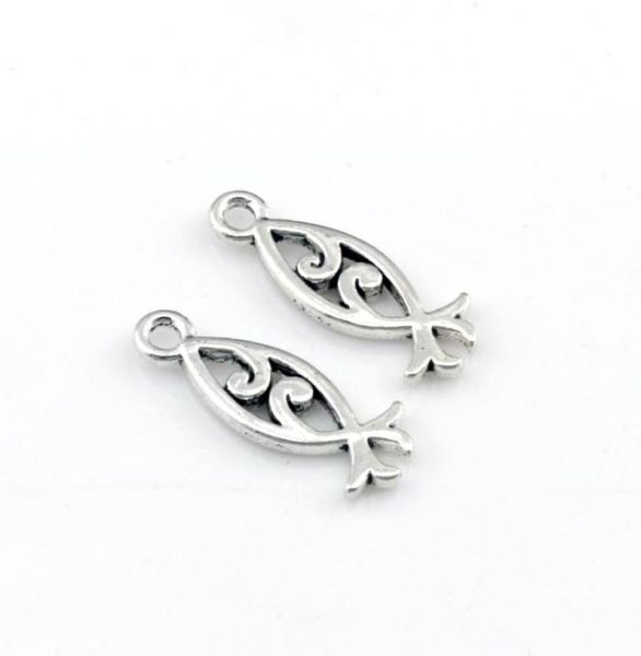 

350pcs antique silver alloy fish charms pendants for jewelry making bracelet necklace findings 75x198mm38855308680703, Bronze;silver