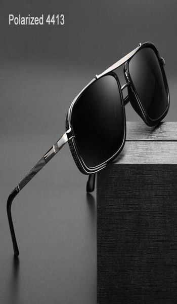 

classic vintage polarized 4413 style sunglasses men driving square pilot brand design sun glasses uv400 sunglasses66352506328055, Silver