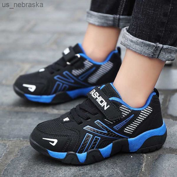 

athletic outdoor 2020 new sport kids sneakers boys casual shoes for children pupil sneakers leather antislippery fashion tenis infantil meni, Black