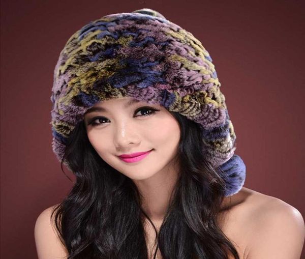

women fur hat for winter natural rex cap russian female fur headgear brand new fashion warm beanies caps ear warm8072064, Blue;gray