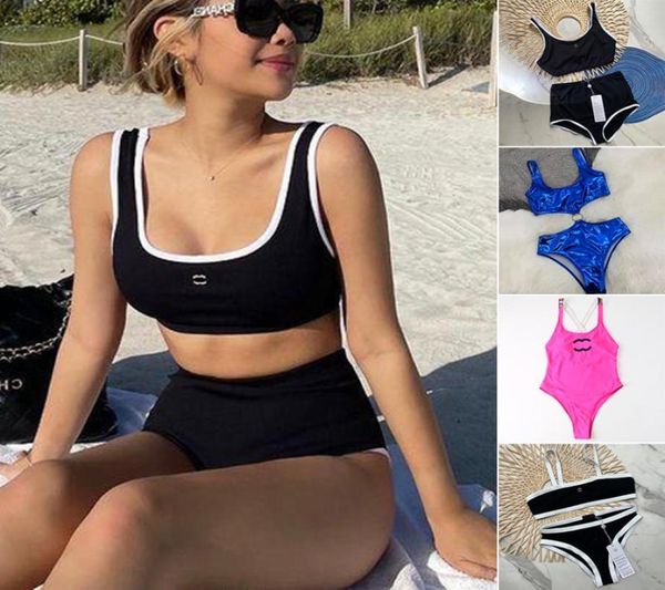 

fashion designer youth girl swimwear mini brazilian swimsuit letter halter bikini set thongs beach lady bathing suit wome2970275, White