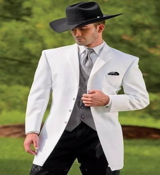 

cotton tuxedos cowboy slim fit black groom suit wedding dinner suit for men wear prom suit 3 pieces jacketpantsvest8704984, Black;gray