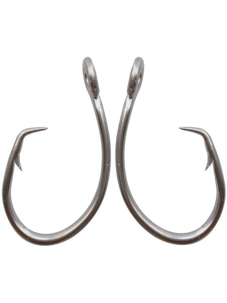 

40pcs stainless steel circle fishing hooks white thick tuna bait fishing hook 39960 size 801509492883