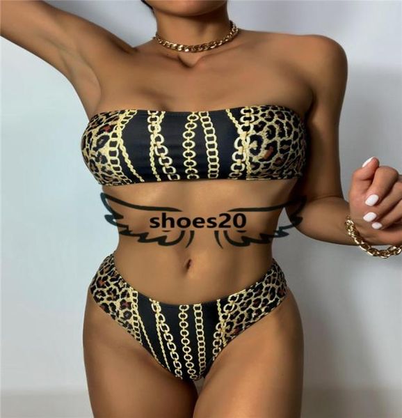 

leopard tube bikinis padded push up women039s swimwear outdoor bandage beach designer swimsuit indoor bathing wear 2684410