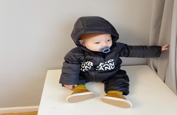 

infant baby boy girls jumpsuit overalls winter children thick snowsuit newborn girl white duck down jacket newborn outwear coat 62232533, Blue