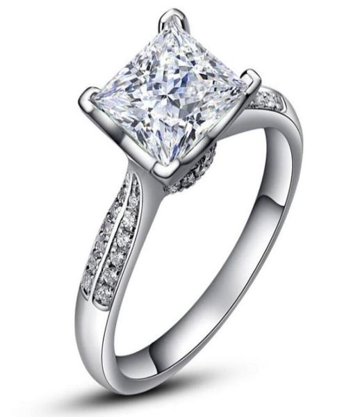 

2ct classic eiffel tower ring sona diamond ring0123453233791, Golden;silver