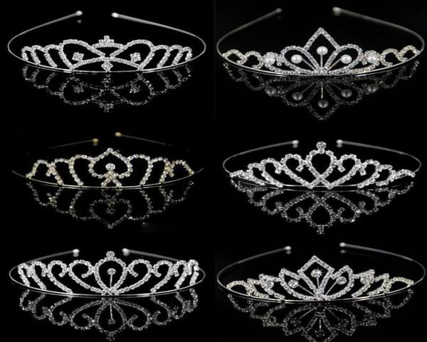 

crystal love heart tiara crown trendy sweet headband princess girls bridal headpiece hair accessories women wedding jewelry4762078, Slivery;white