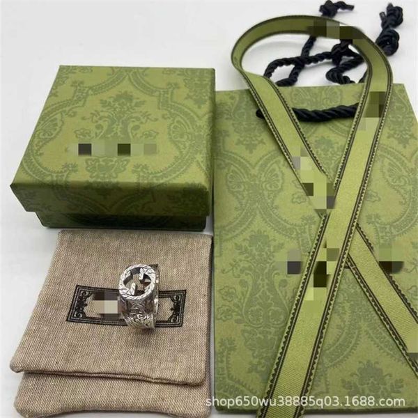 

designer jewelry bracelet necklace ring 925 ancient vine totem tang grass flower style simple personalized couple pair ring, Silver