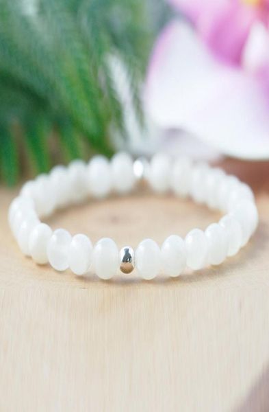 

mg0965 6 mm a grade moonstone bracelet heart chakra lucky bracelet for women healing chakra dainty yoga mala bracelet4895853, Black