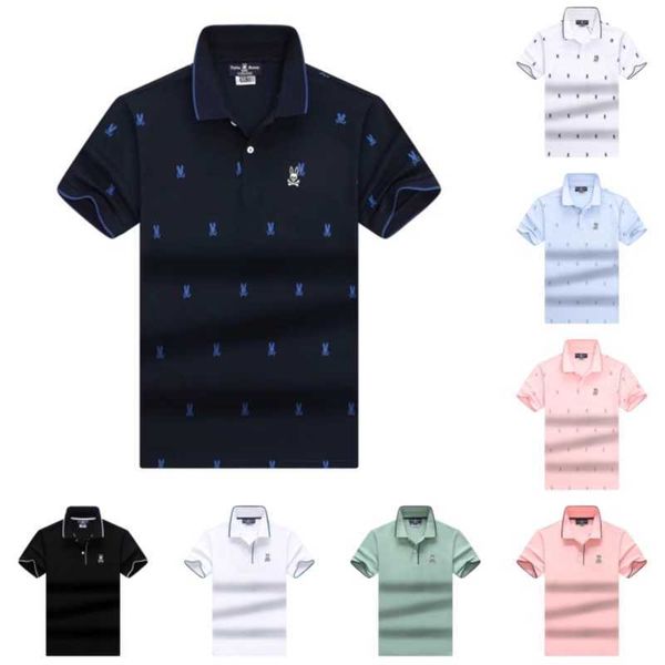 

psycho bunny t shirt designer mens luxury brand polo loose and wrinkle resistant cotton short sleeve summer fashion casual iqekzdec, White;black