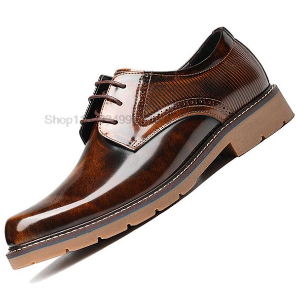 

classic black brown mens derby wedding dress shoes cow genuine leather lace up round head handmade business formal oxford shoes