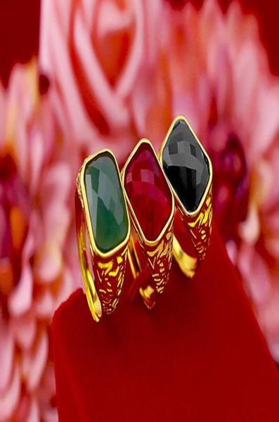 

imitation fashion crystal open adjustable man ring copper gold rings6994563, Silver